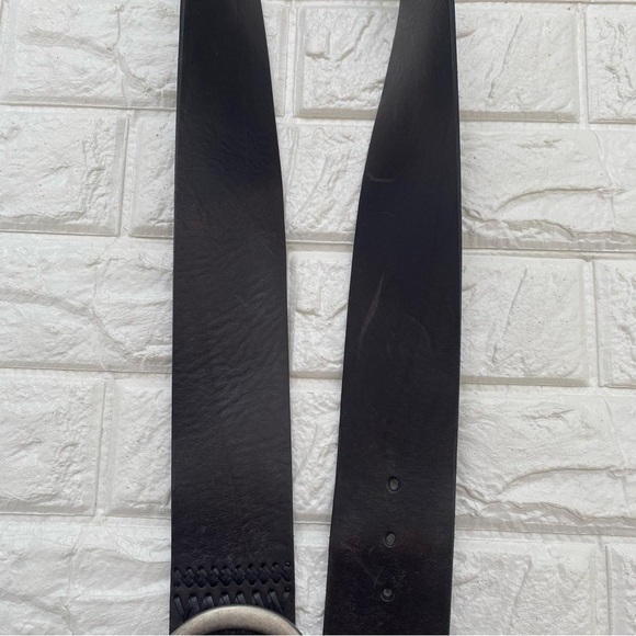 Fossil dark brown Leather Wide Belt L main image 7